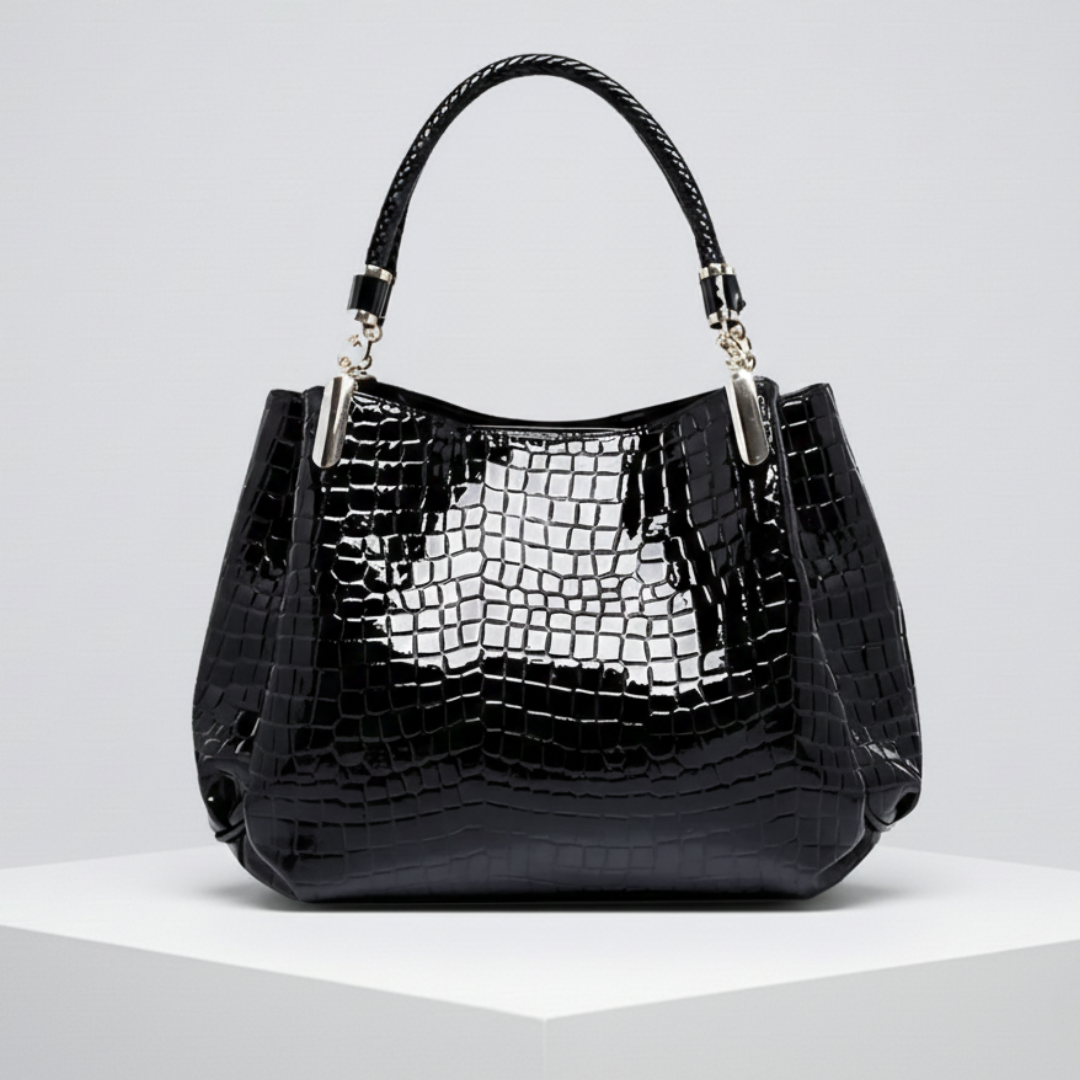 Lusso Croc-Embossed Shoulder Bag product photo 1
