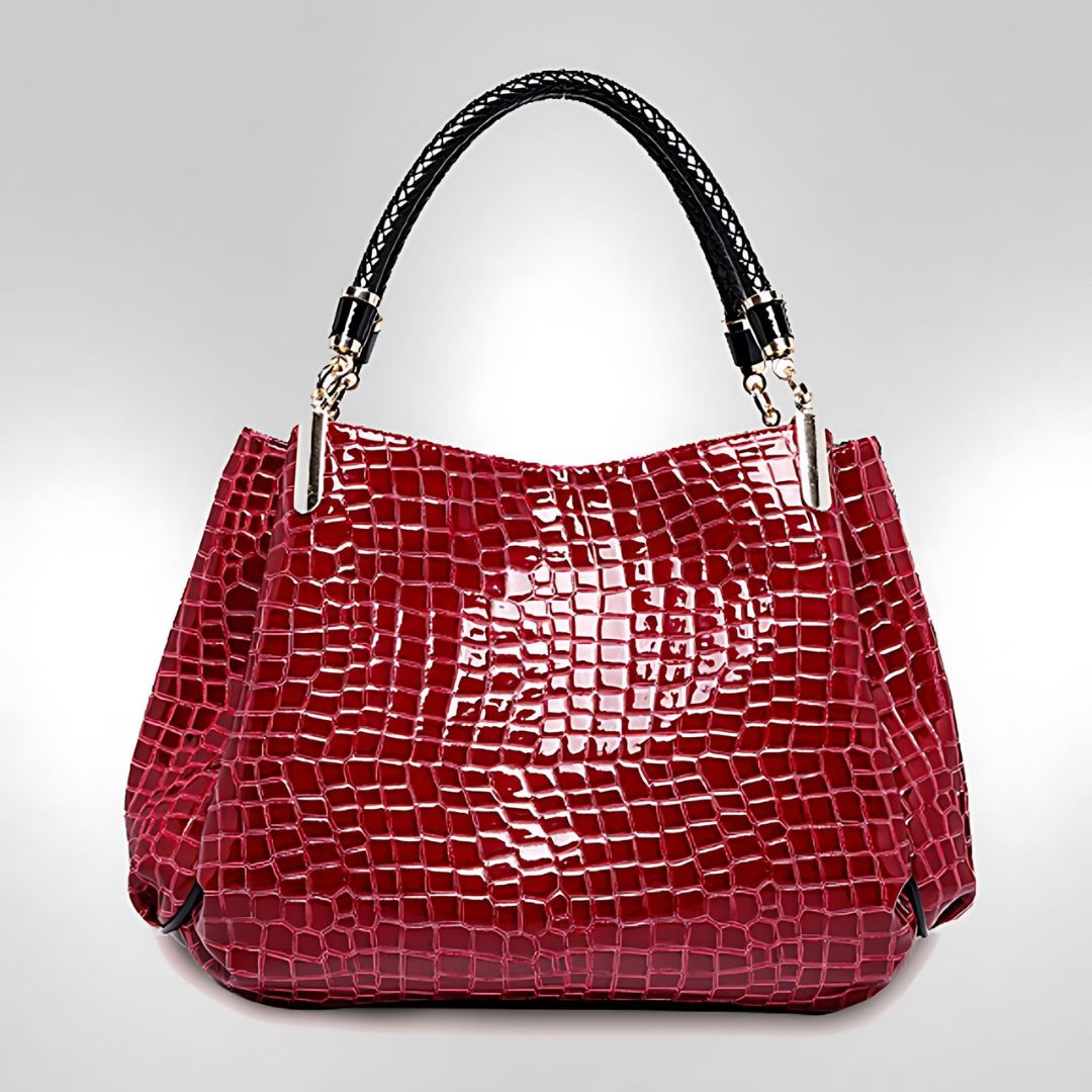 Lusso Croc-Embossed Shoulder Bag product photo 3