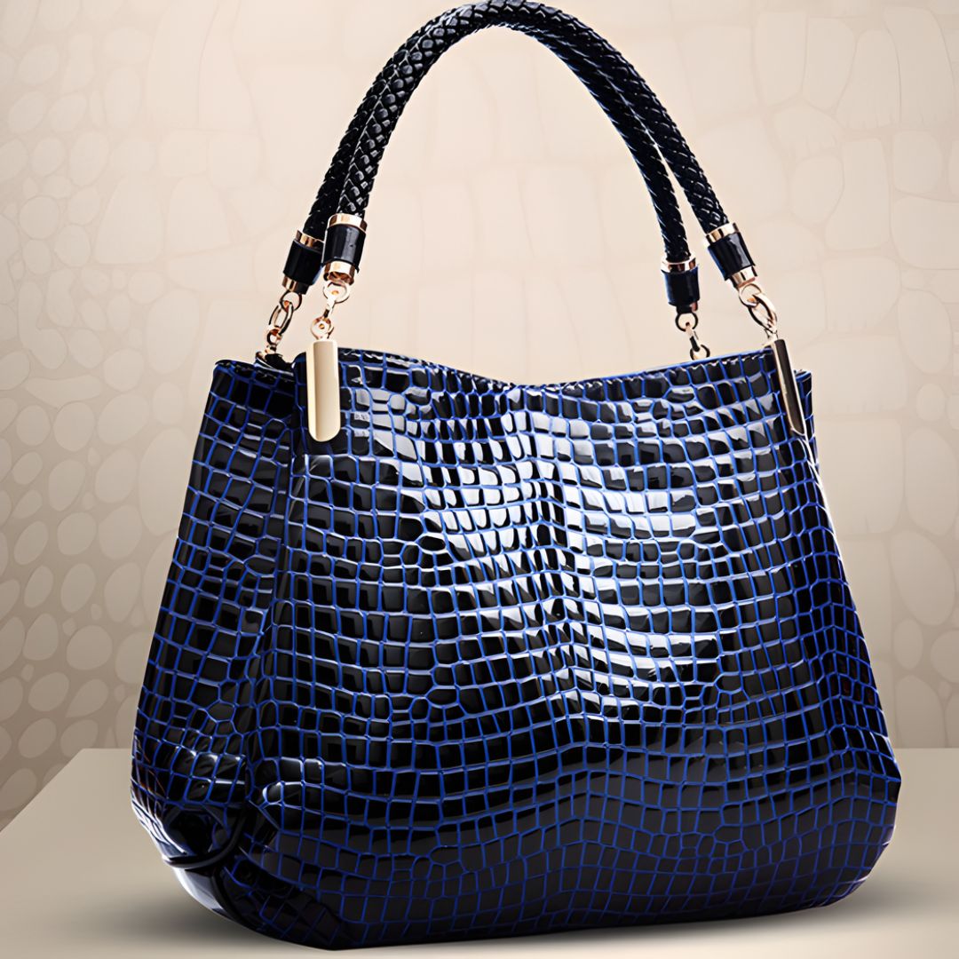 Lusso Croc-Embossed Shoulder Bag product photo 4