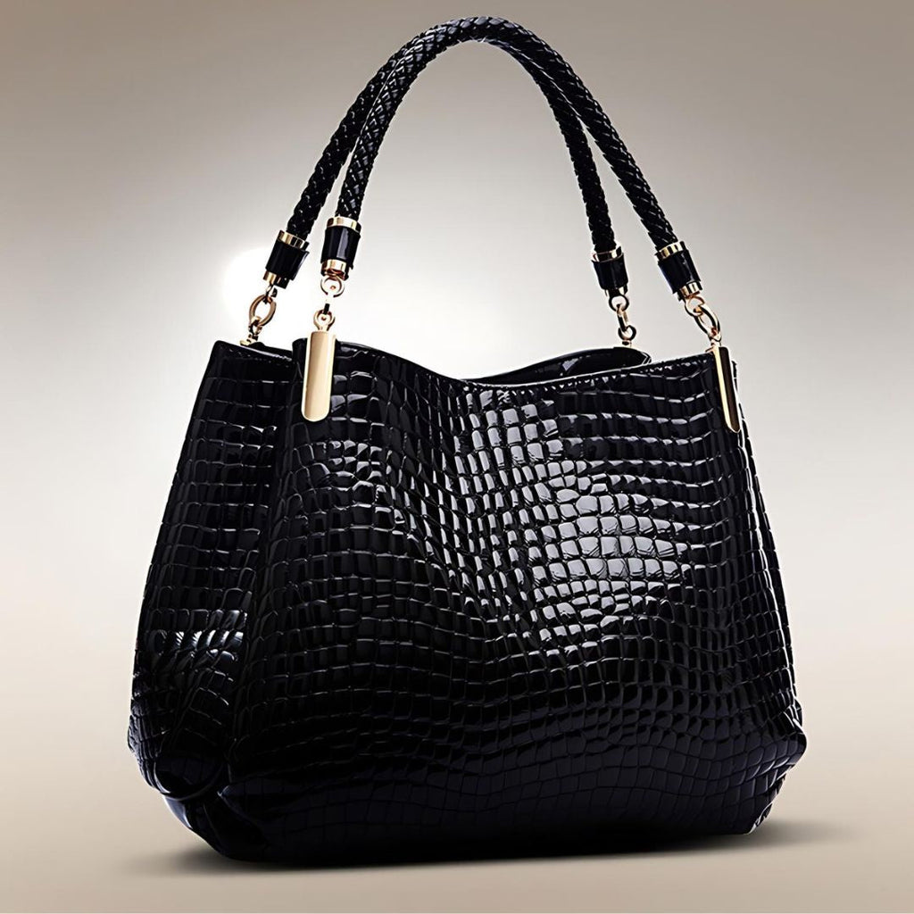 Lusso Croc-Embossed Shoulder Bag product photo 5