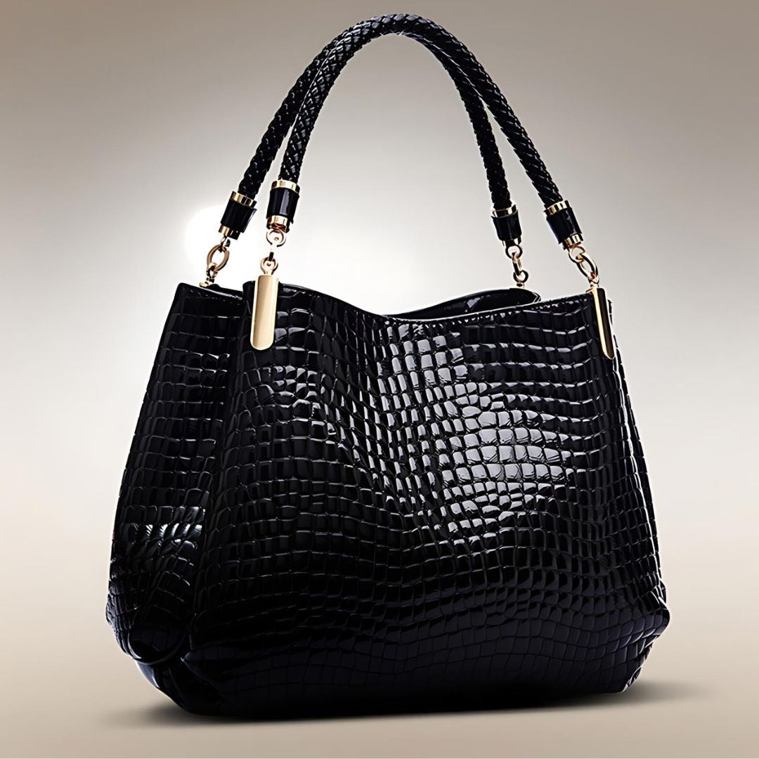 Lusso Croc-Embossed Shoulder Bag product photo 5