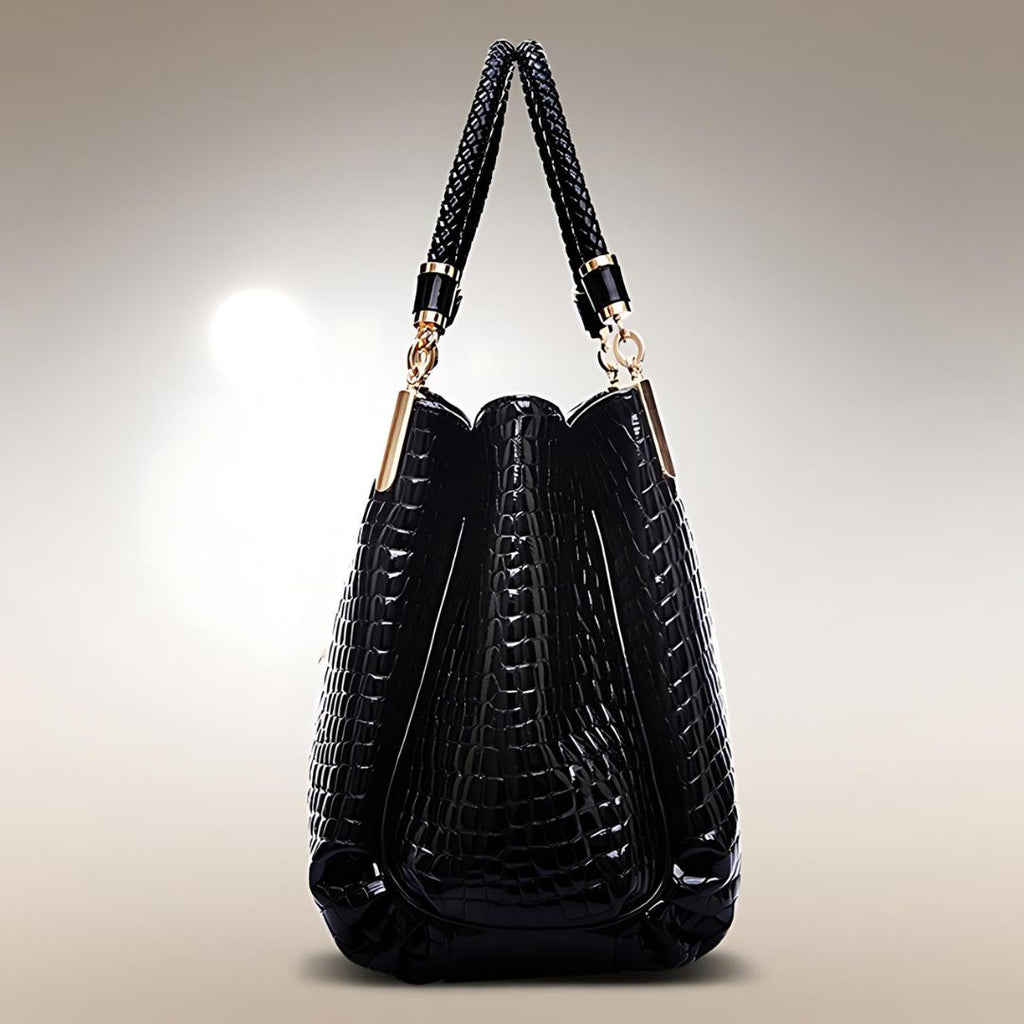 Lusso Croc-Embossed Shoulder Bag product photo 6