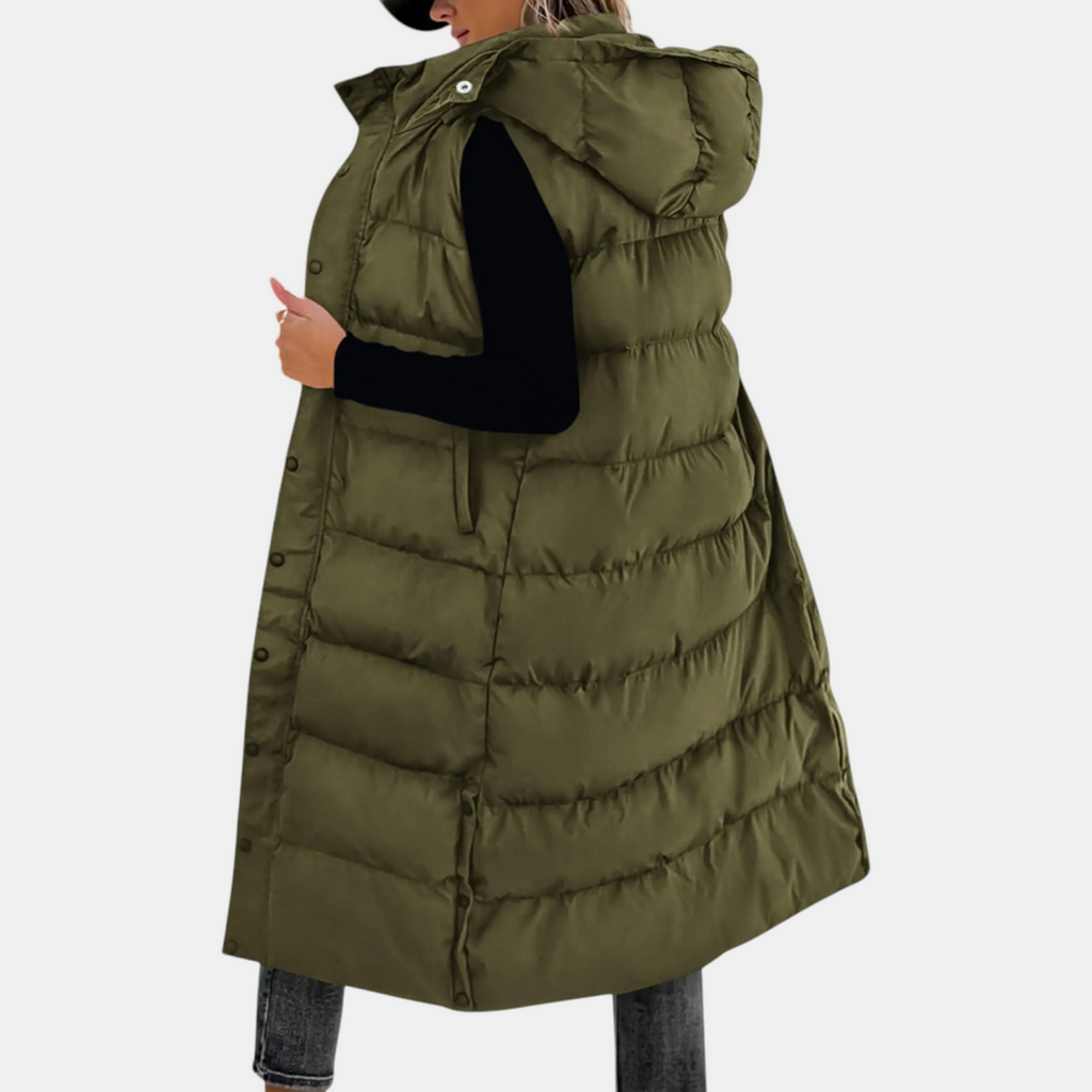 Maribel Hooded Maxi Puffer Vest - Detail 2