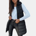 Noelle Longline Hooded Puffer Vest - image 1