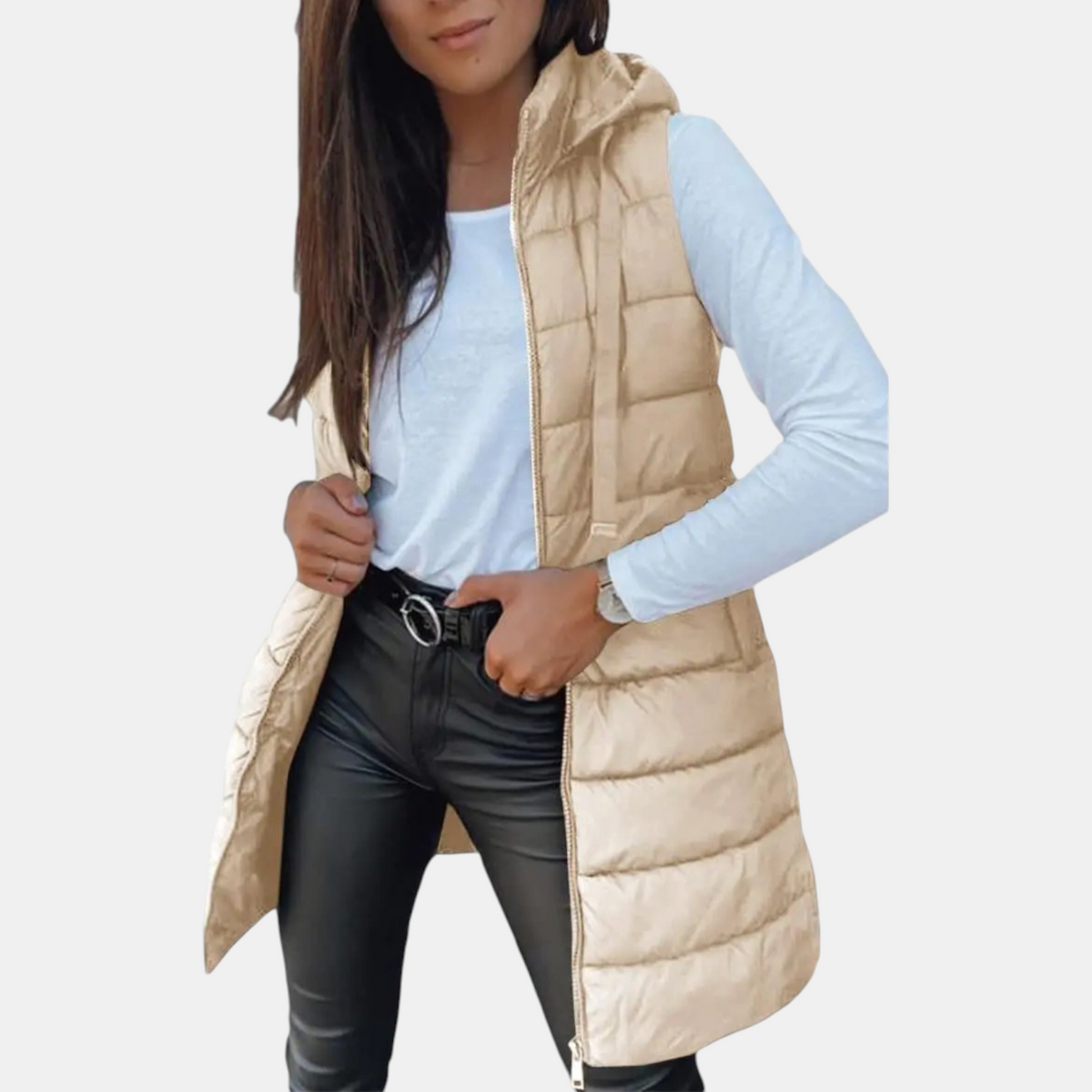 Noelle Longline Hooded Puffer Vest - image 6
