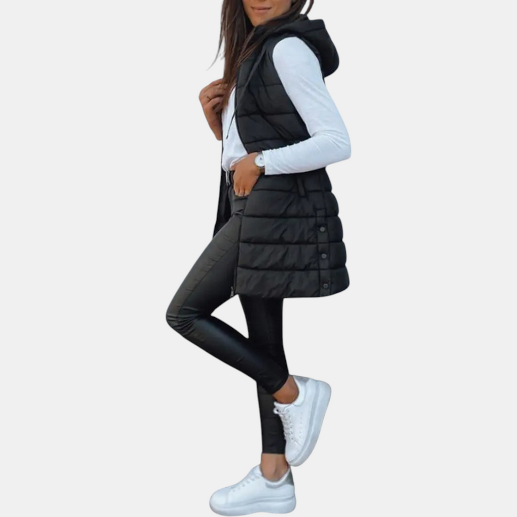 Noelle Longline Hooded Puffer Vest - image 7