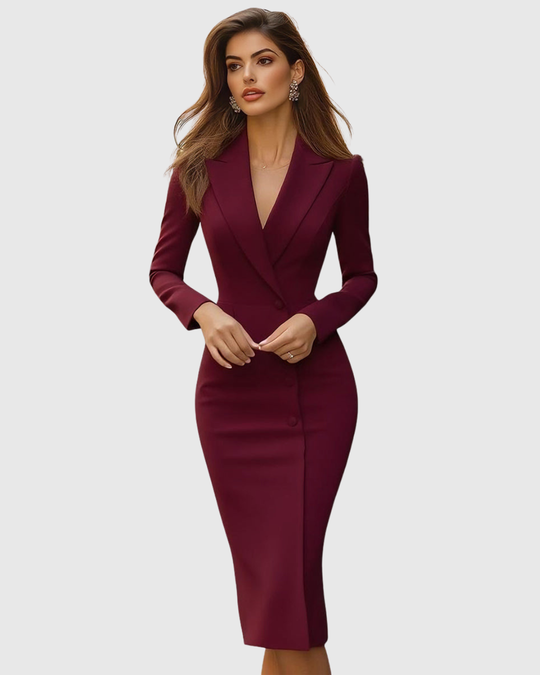 Seleneva Tailored Midi Dress — view 3