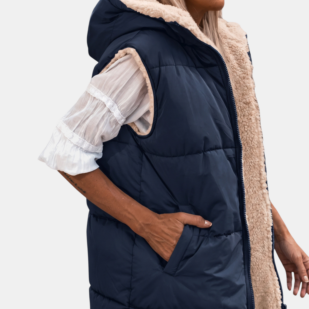 Rowan Reversible Sherpa-Lined Puffer Vest - Detail 2