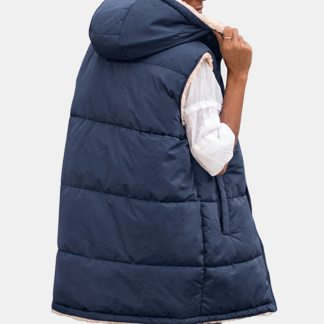 Rowan Reversible Sherpa-Lined Puffer Vest - Detail 3