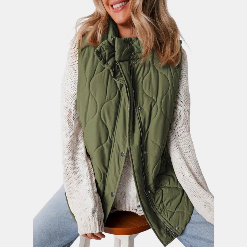 Elowen Quilted Hooded Puffer Vest - Detail 2